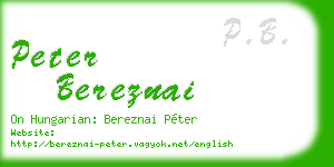 peter bereznai business card